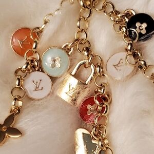 Gold Lock, Heart Bagcharm, Keyring Charms